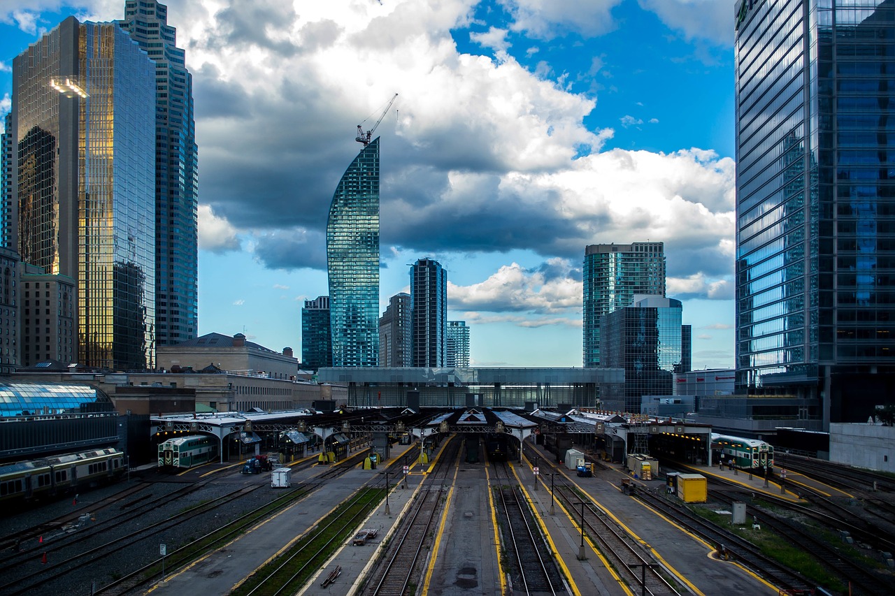 train station city view free photo