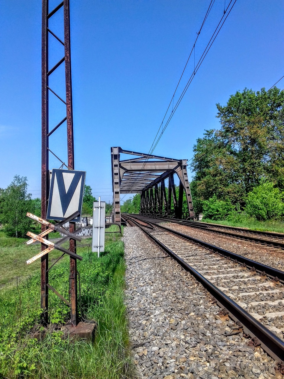 train track  railway line  train free photo