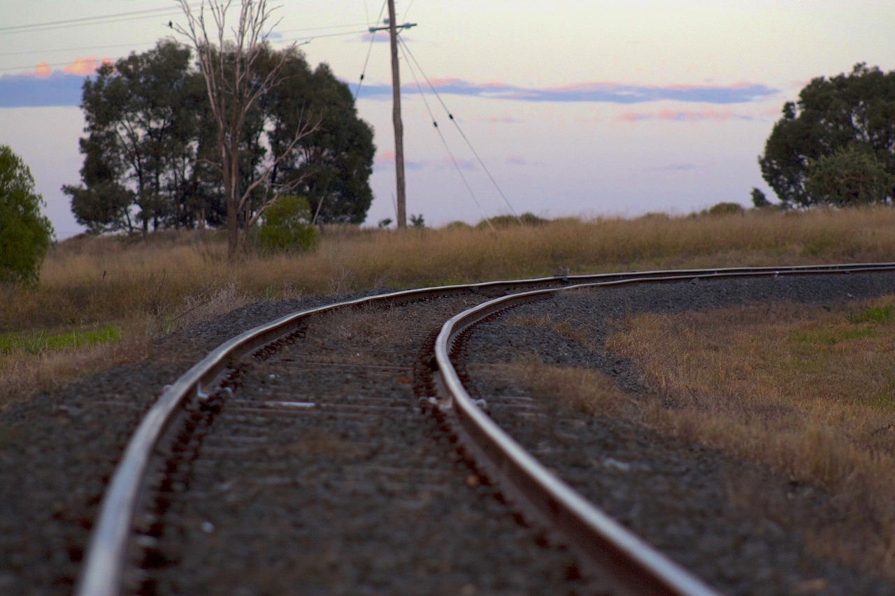 train tracks  railway  outback free photo