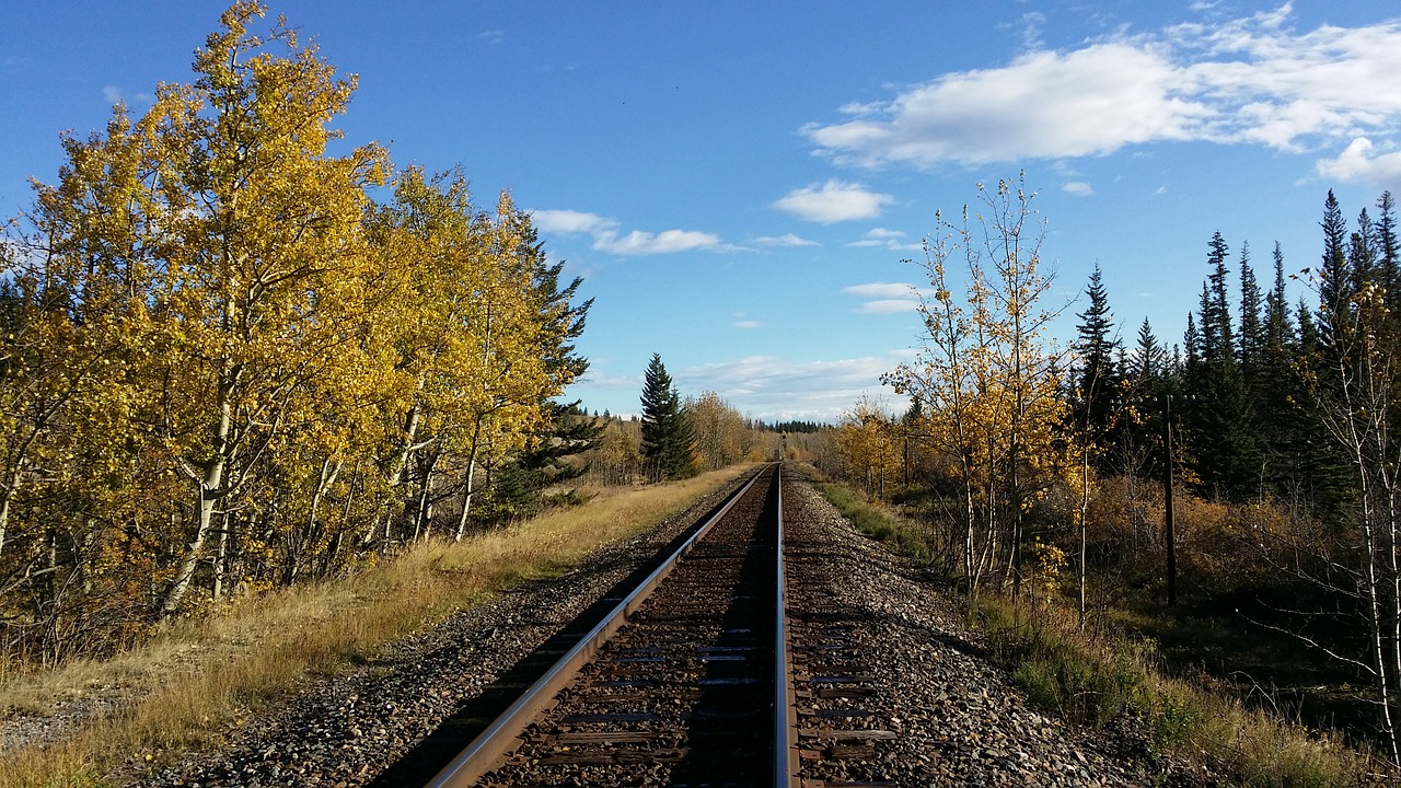 train tracks country rural free photo