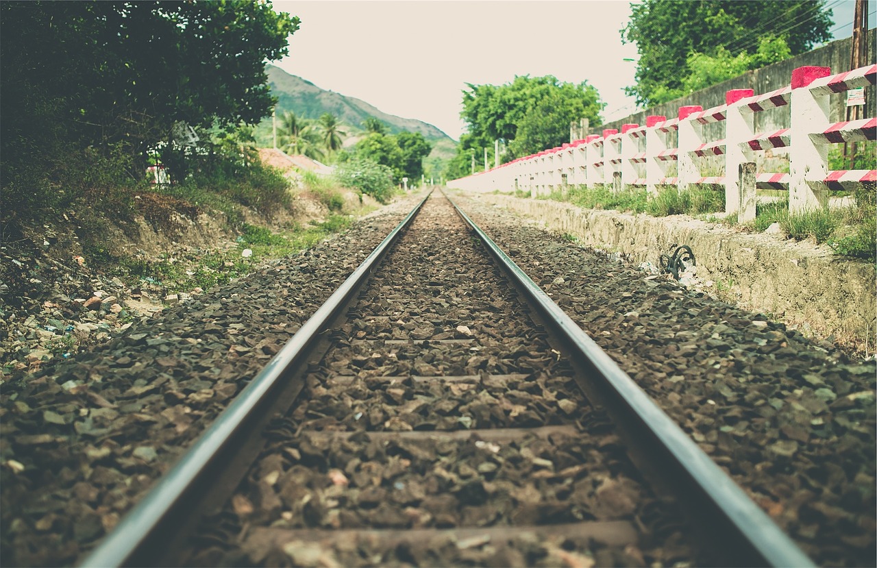 train tracks railroad railway free photo