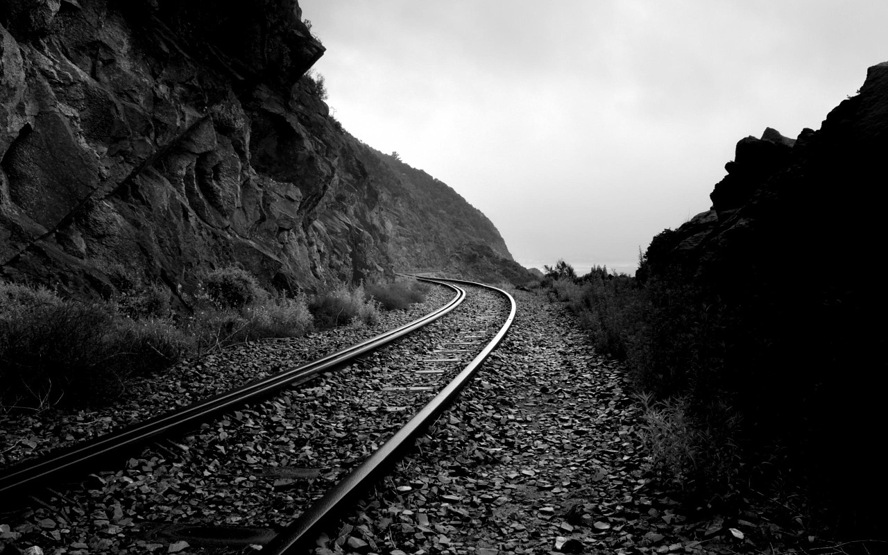 train tracks railroad railway free photo