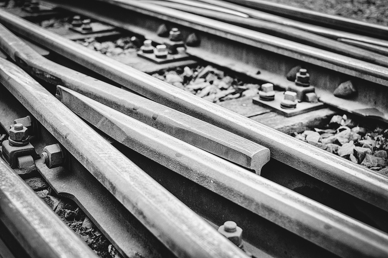 train tracks railroad railway free photo
