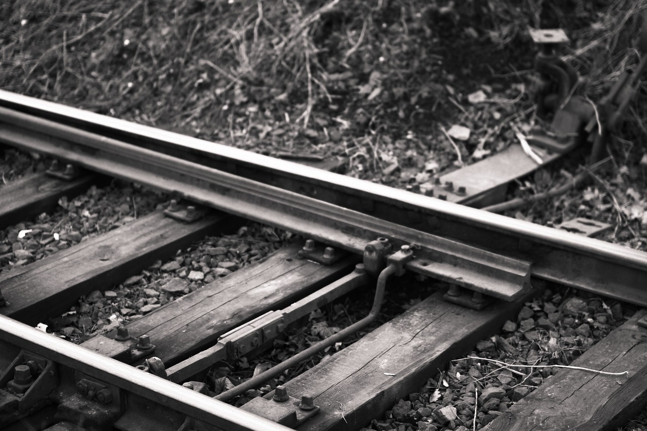 train tracks railroad railway free photo