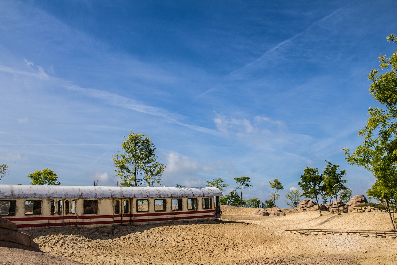 train wagons landscape western free photo