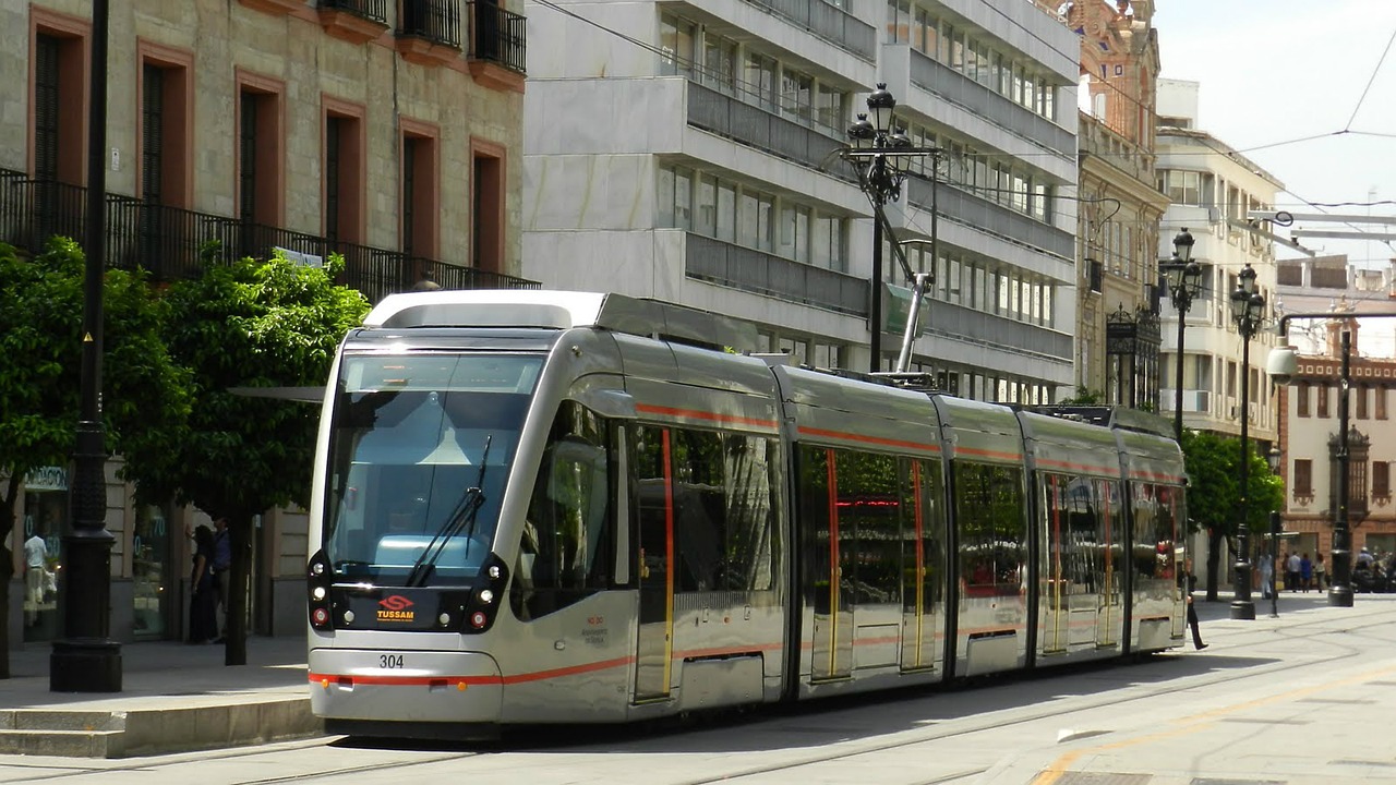 tram seville streetcar free photo