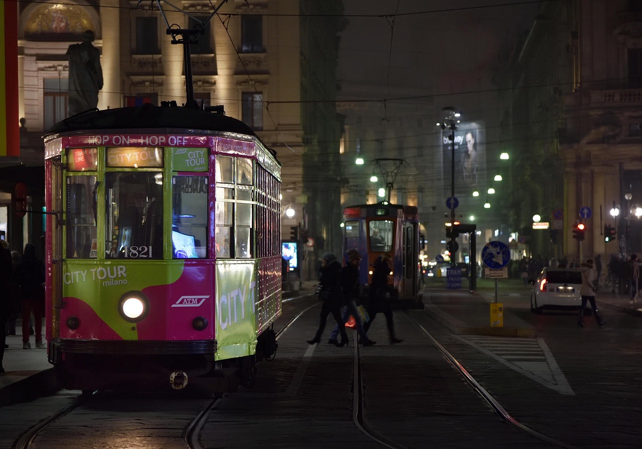 tram milan tracks free photo
