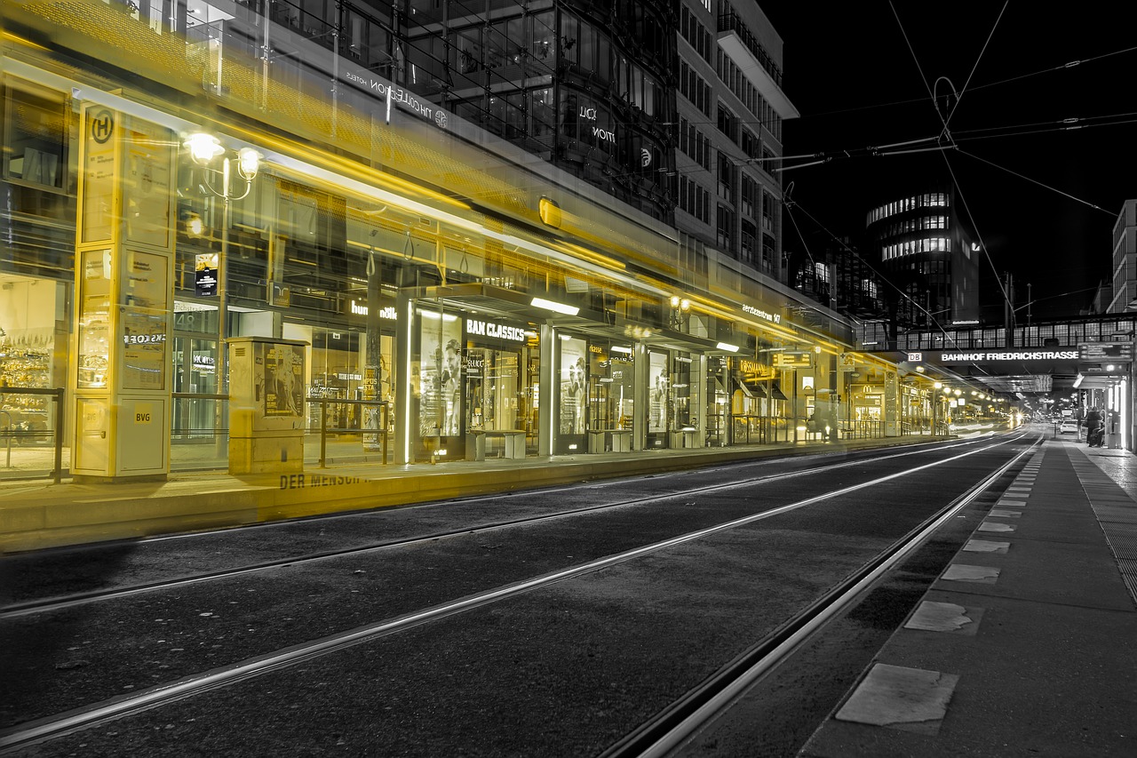 tram berlin long exposure free photo