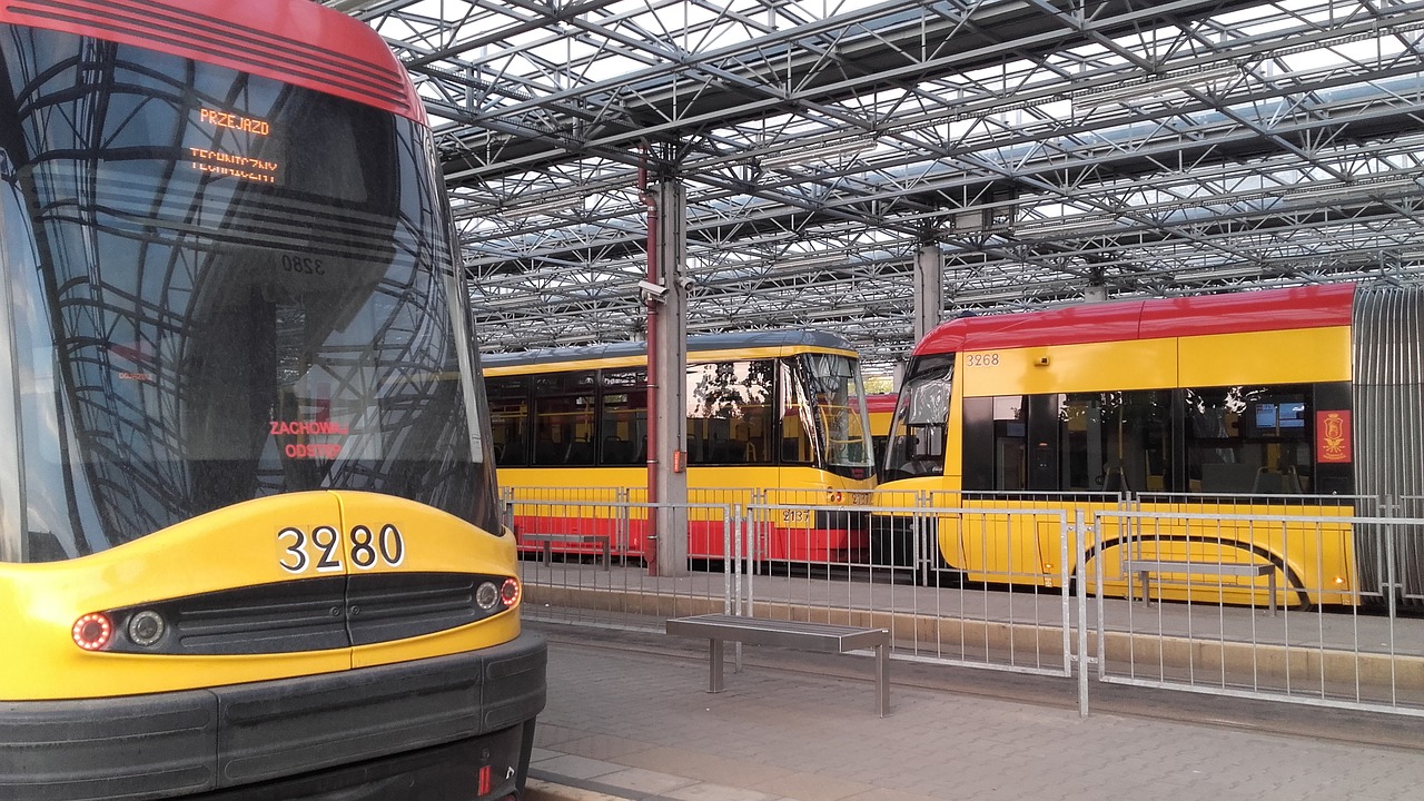 tram the trams warsaw free photo