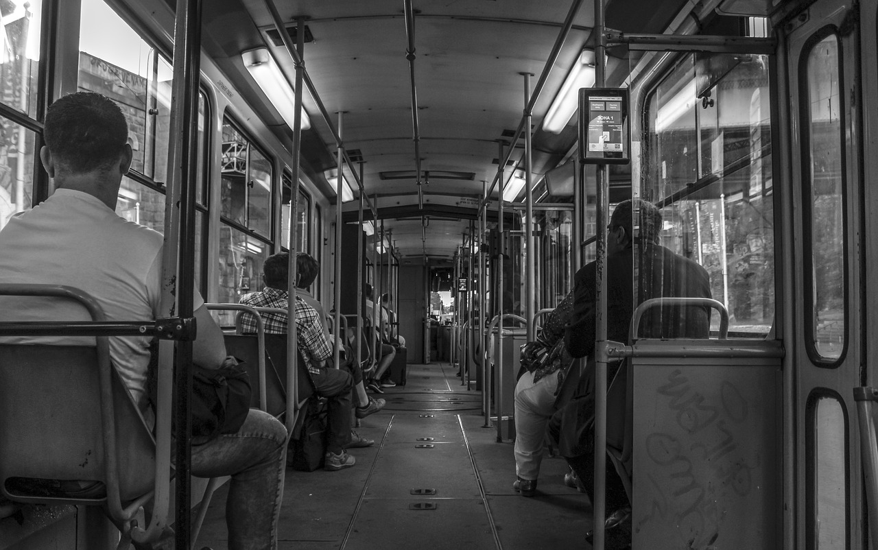 tram belgrade people free photo