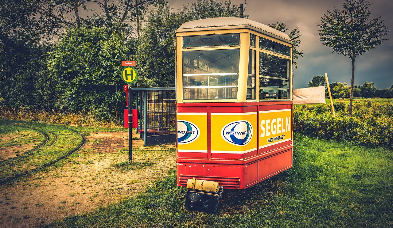 tram  stop  transport free photo