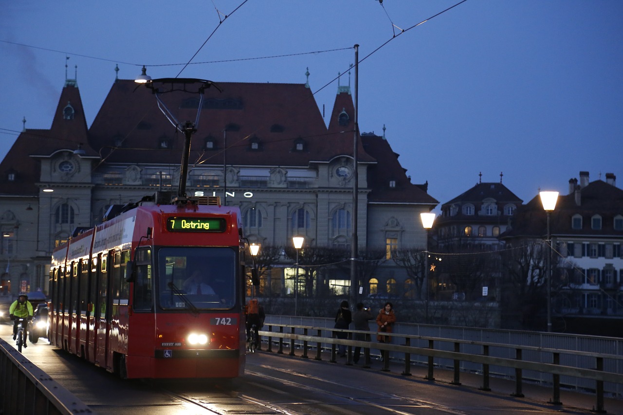 tram bern bridge free photo