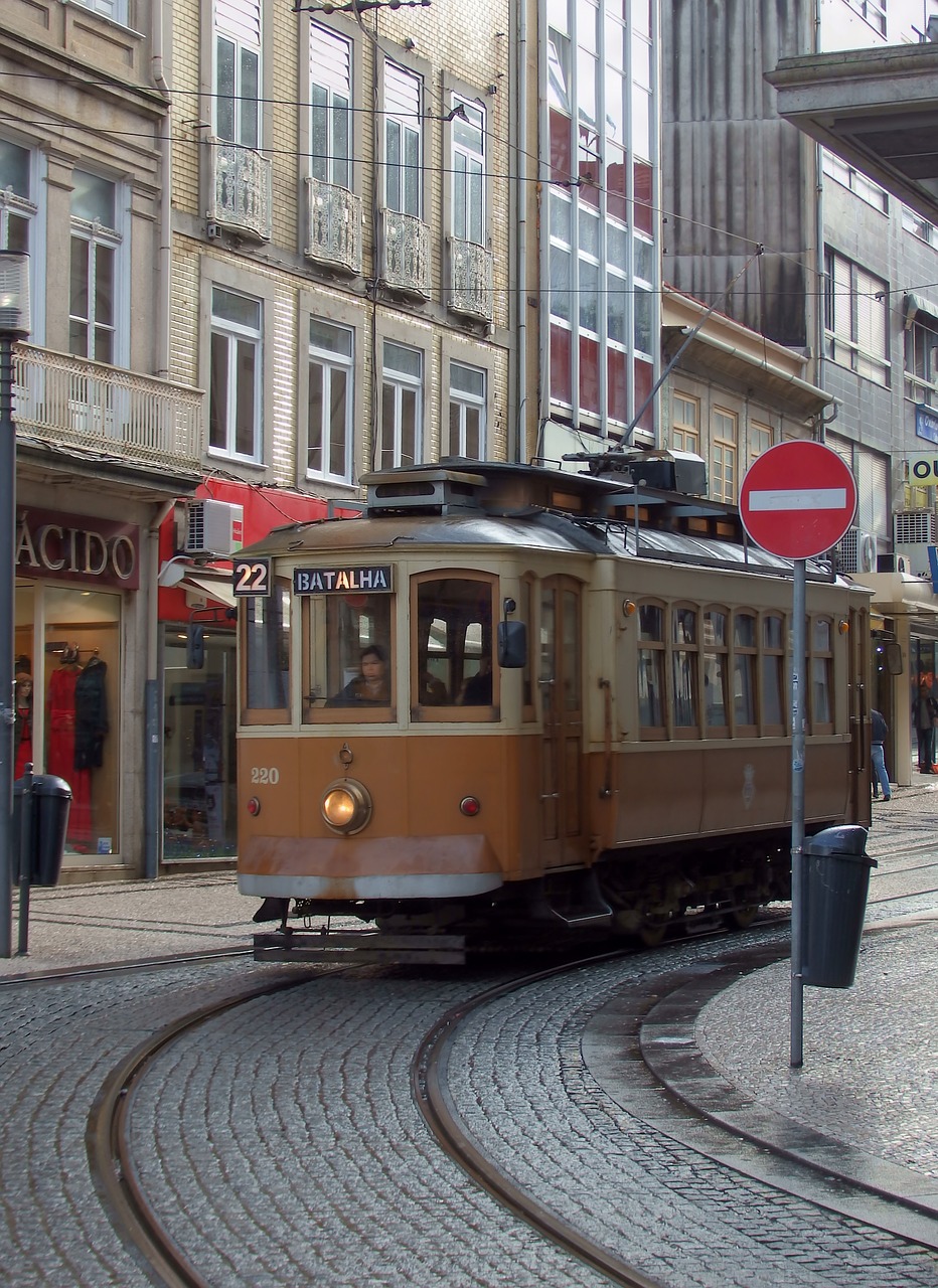 tram porto portugal free photo