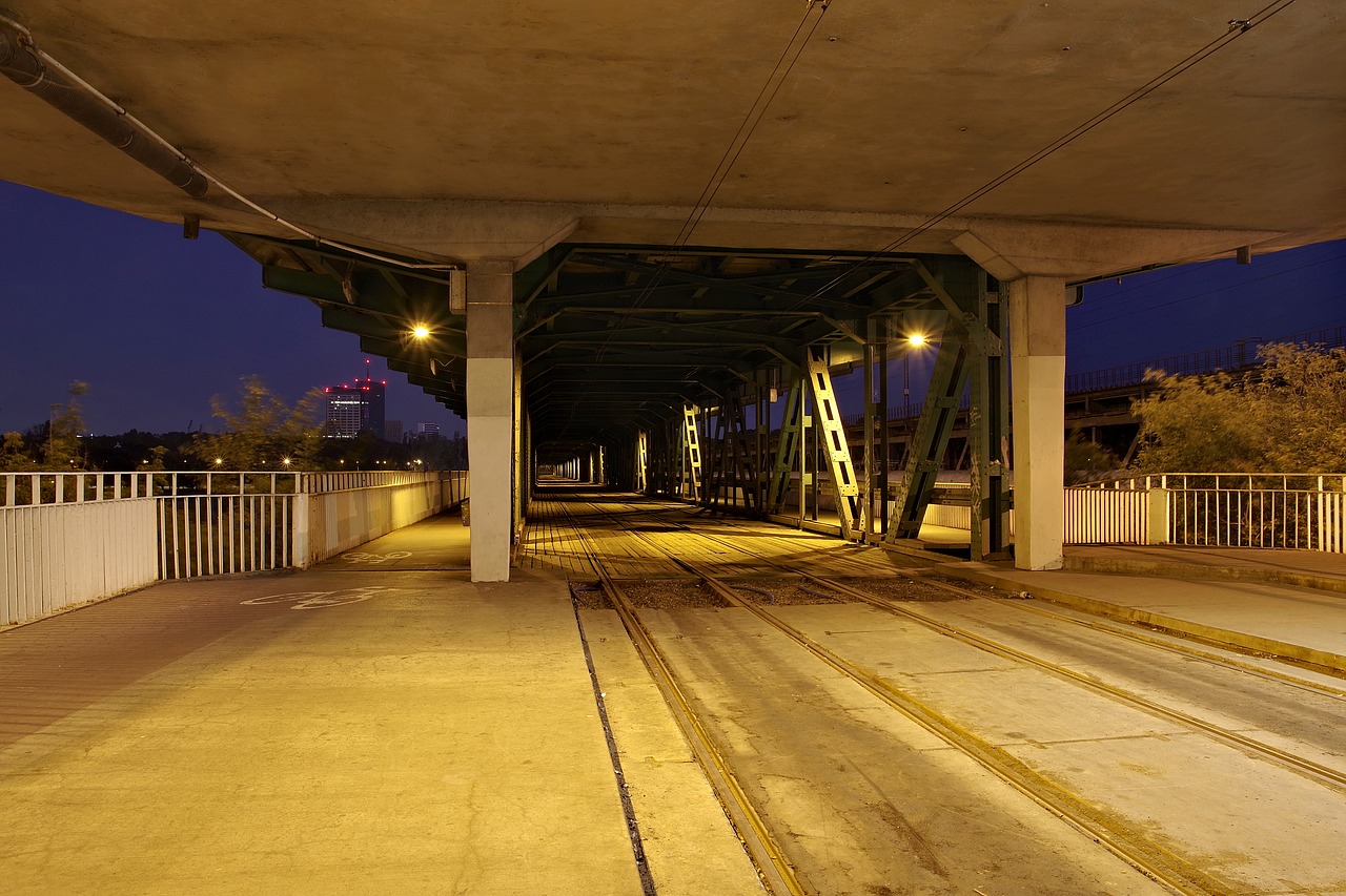 tram rails railway the viaduct free photo