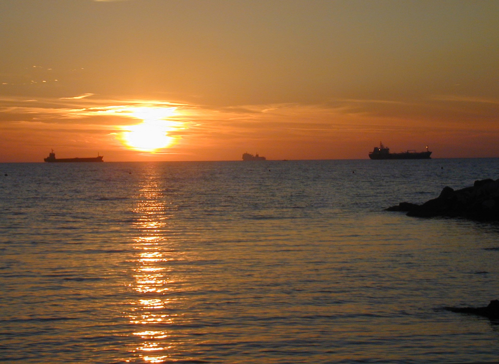 sunset sea coast free photo