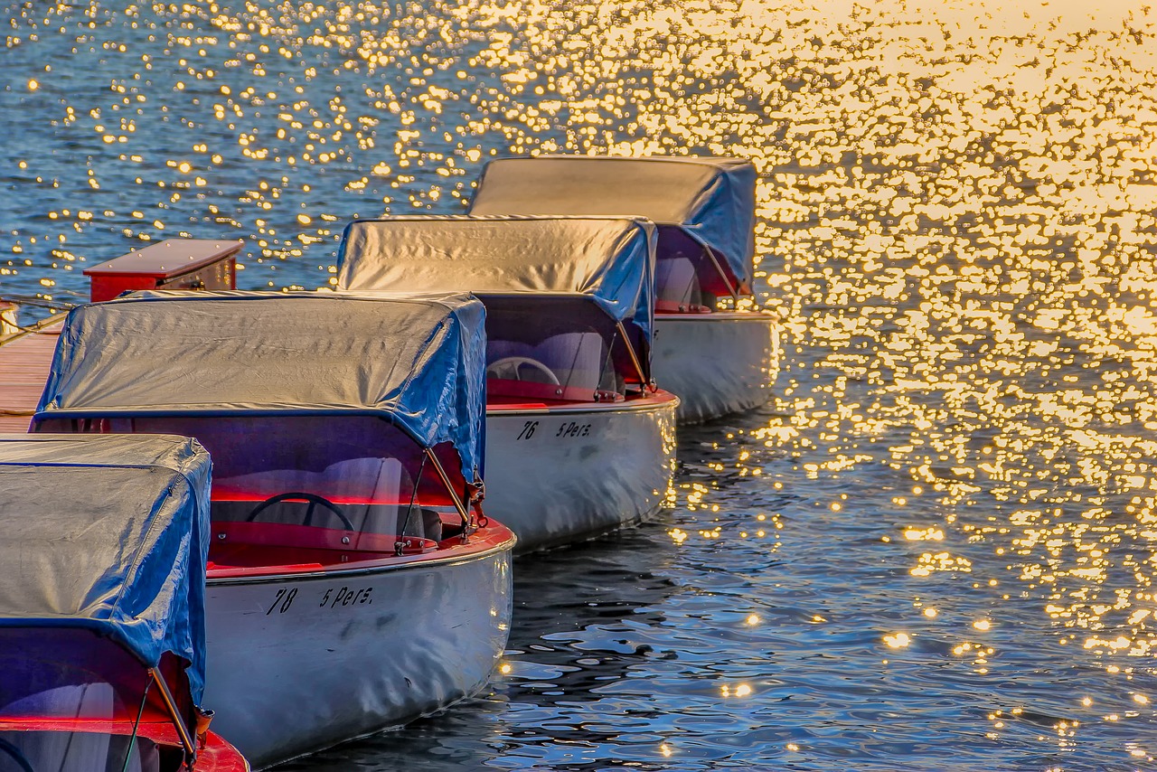 trample boot  electric boat  roof free photo