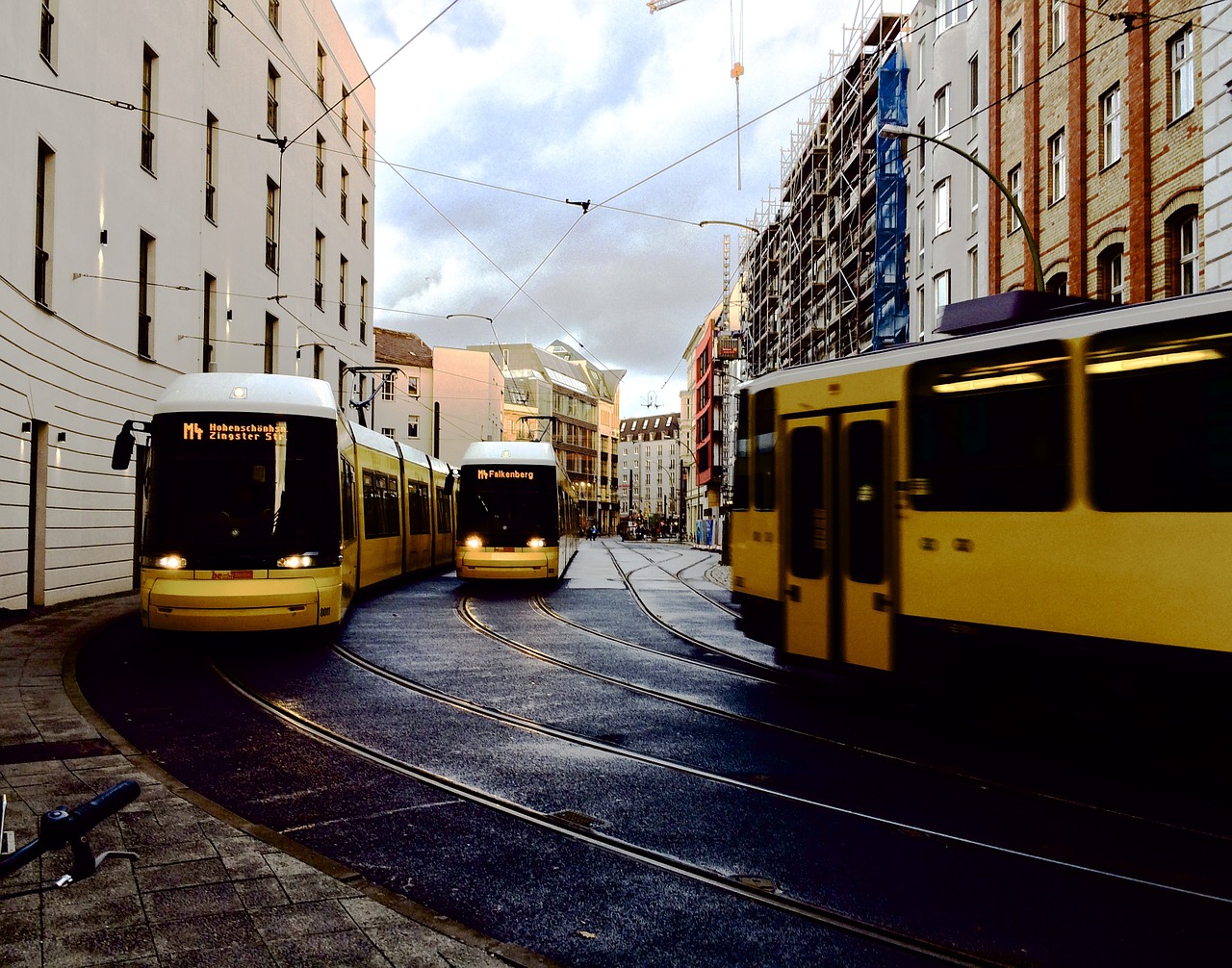 trams berlin public transport free photo