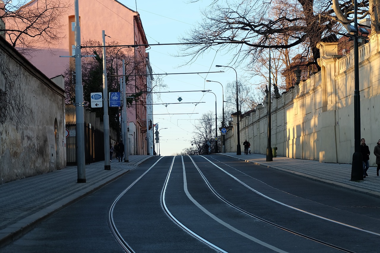 tramway street empty free photo
