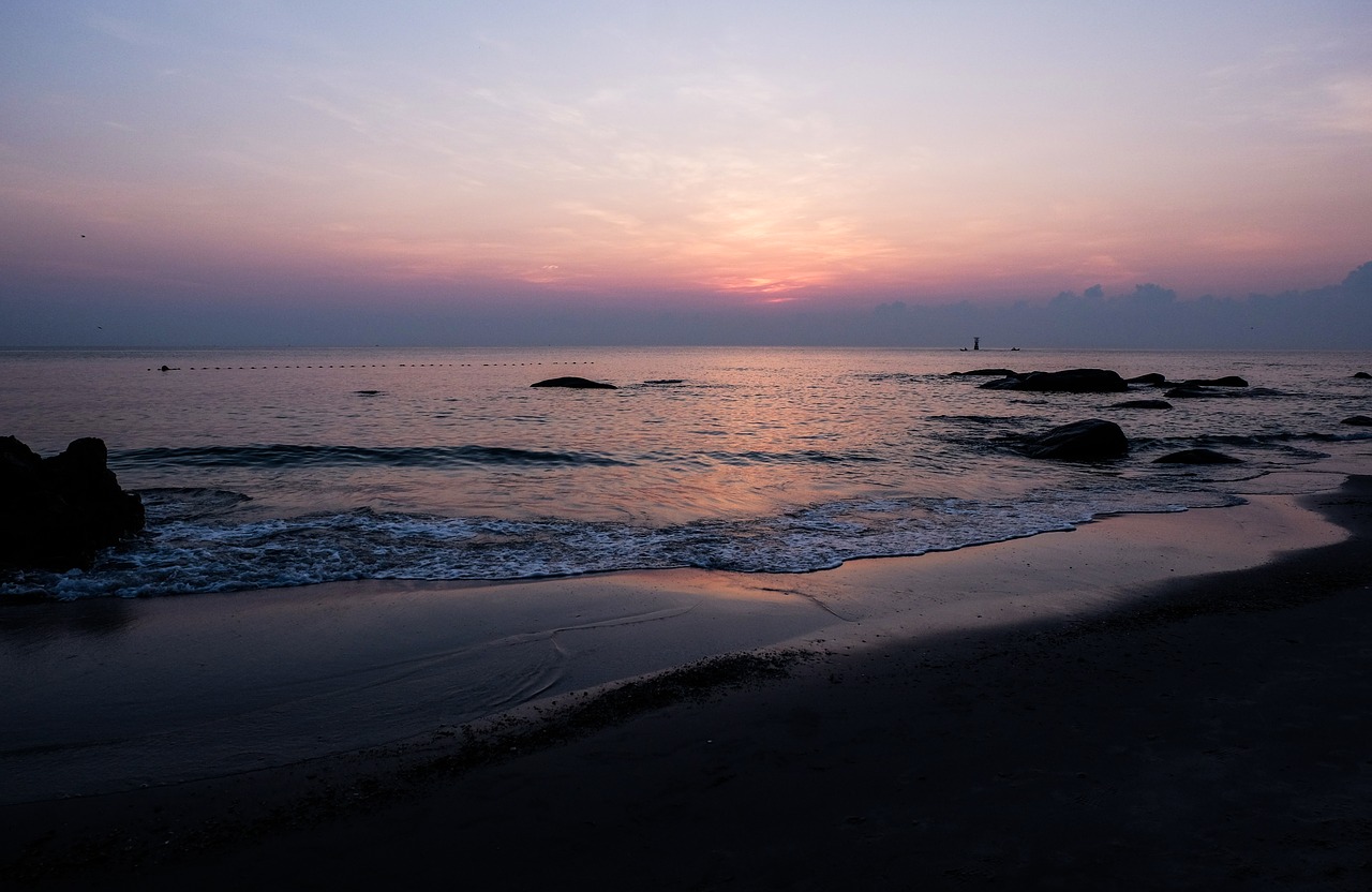 tranquil  sea  sunset free photo