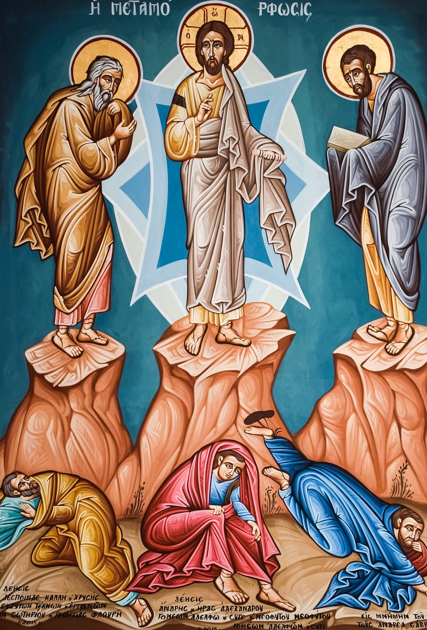 transfiguration of christ iconography painting free photo