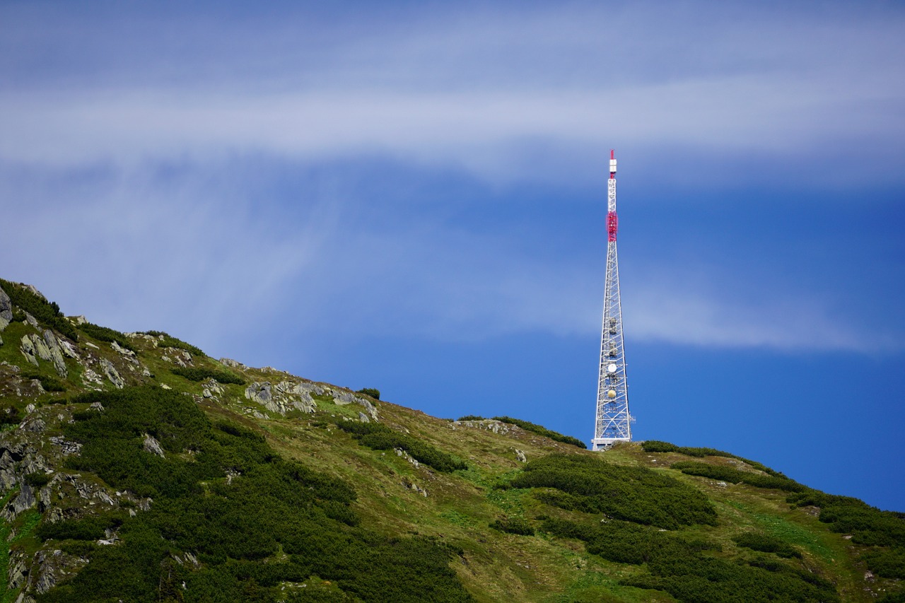 transmission tower send mountain free photo