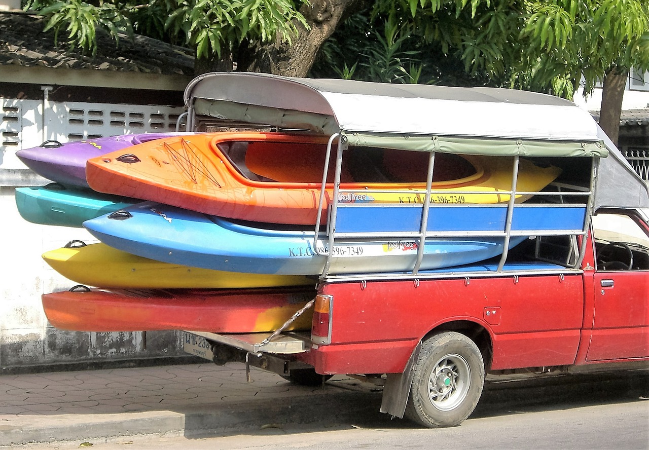 transport canoes boating free photo