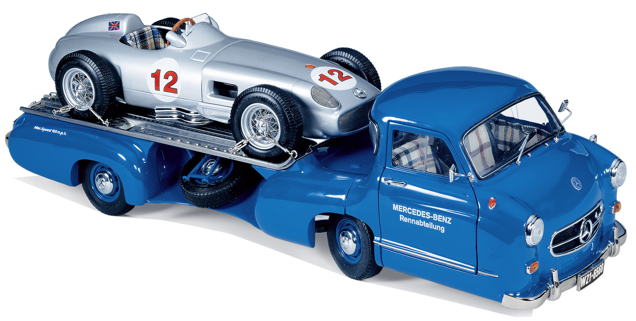 transport and traffic mercedes benz racing transporter free photo