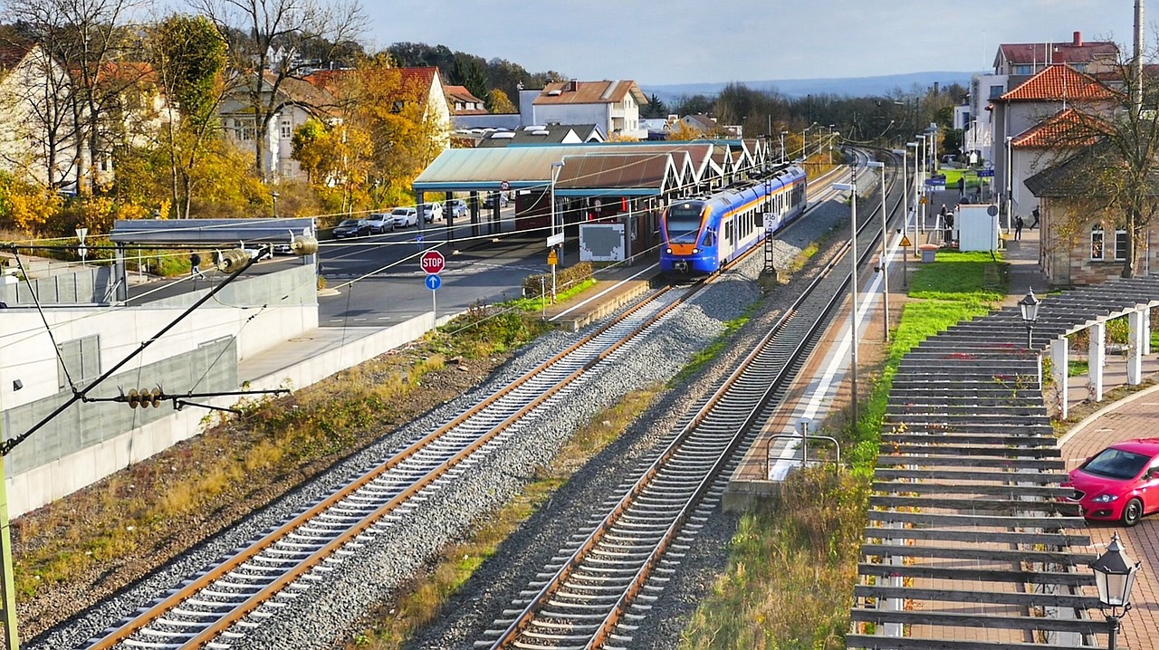 transport system railway line train free photo