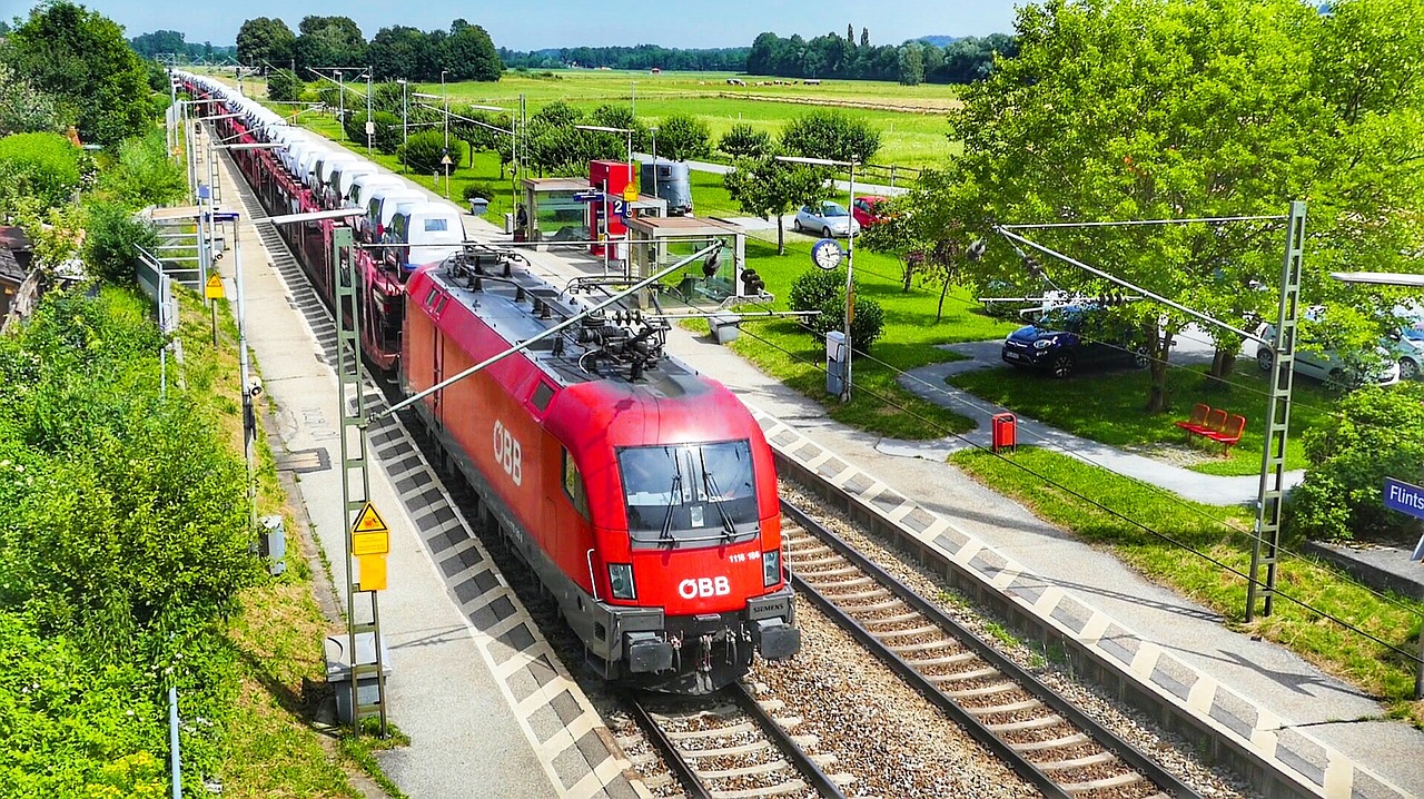 transport system train railway line free photo