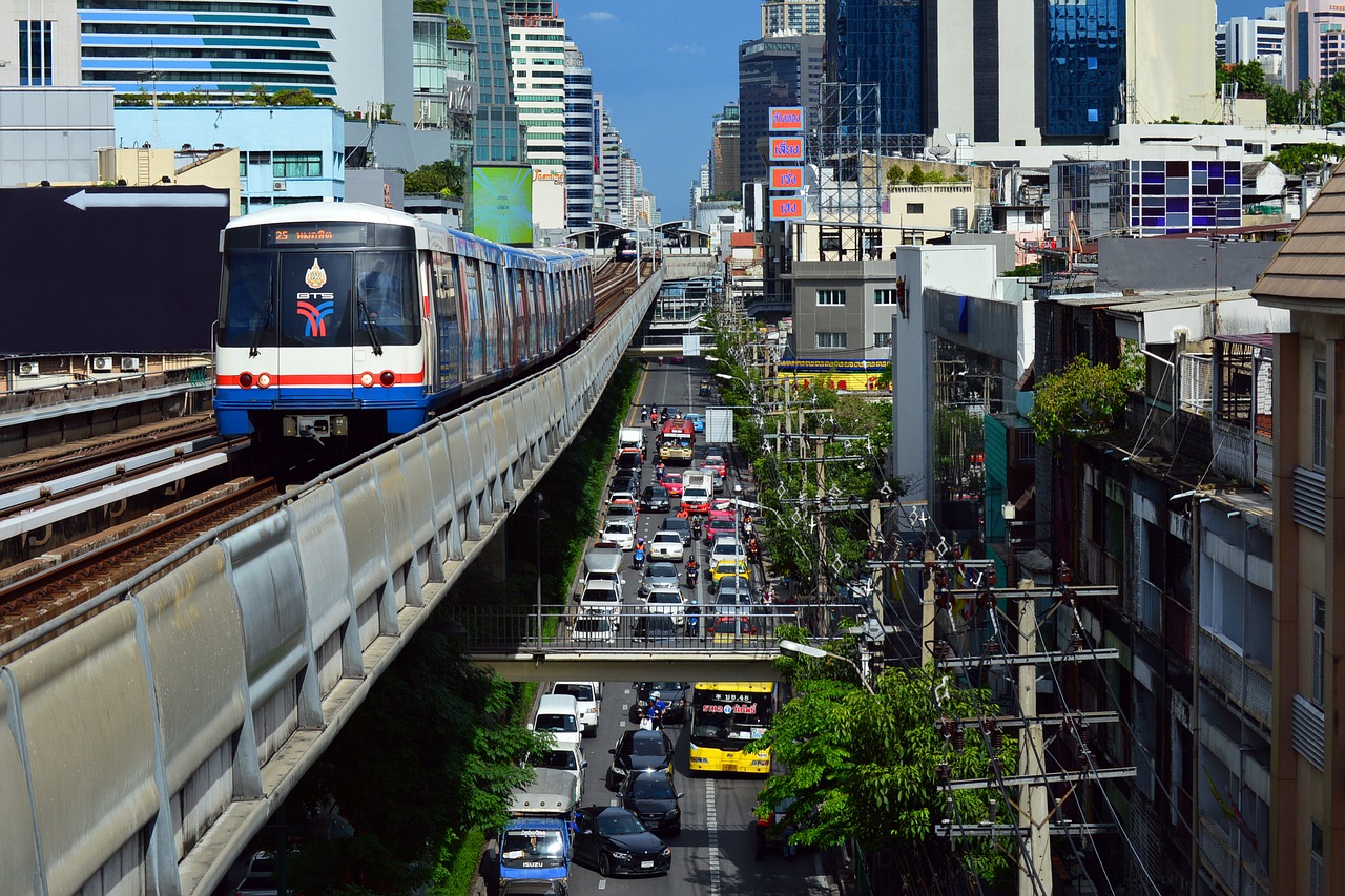 transportation downtown bangkok free photo