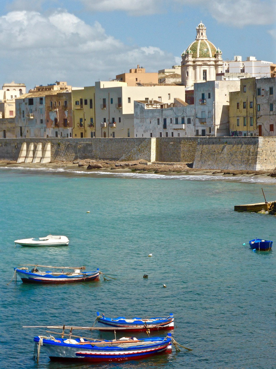 trapani sea boats free photo