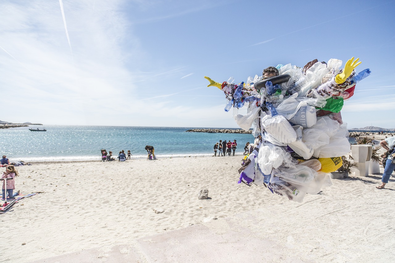 trash waste beach free photo