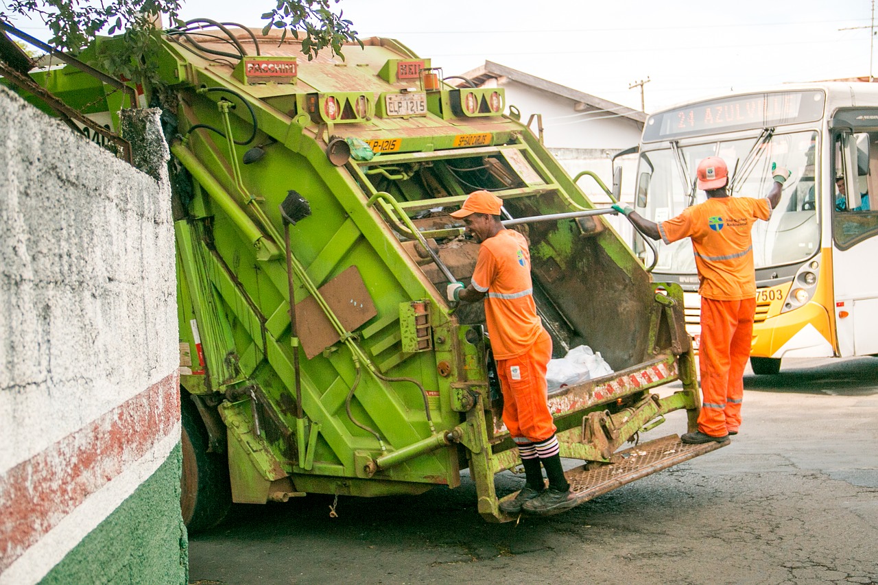 trash street-sweeper truck collector free photo