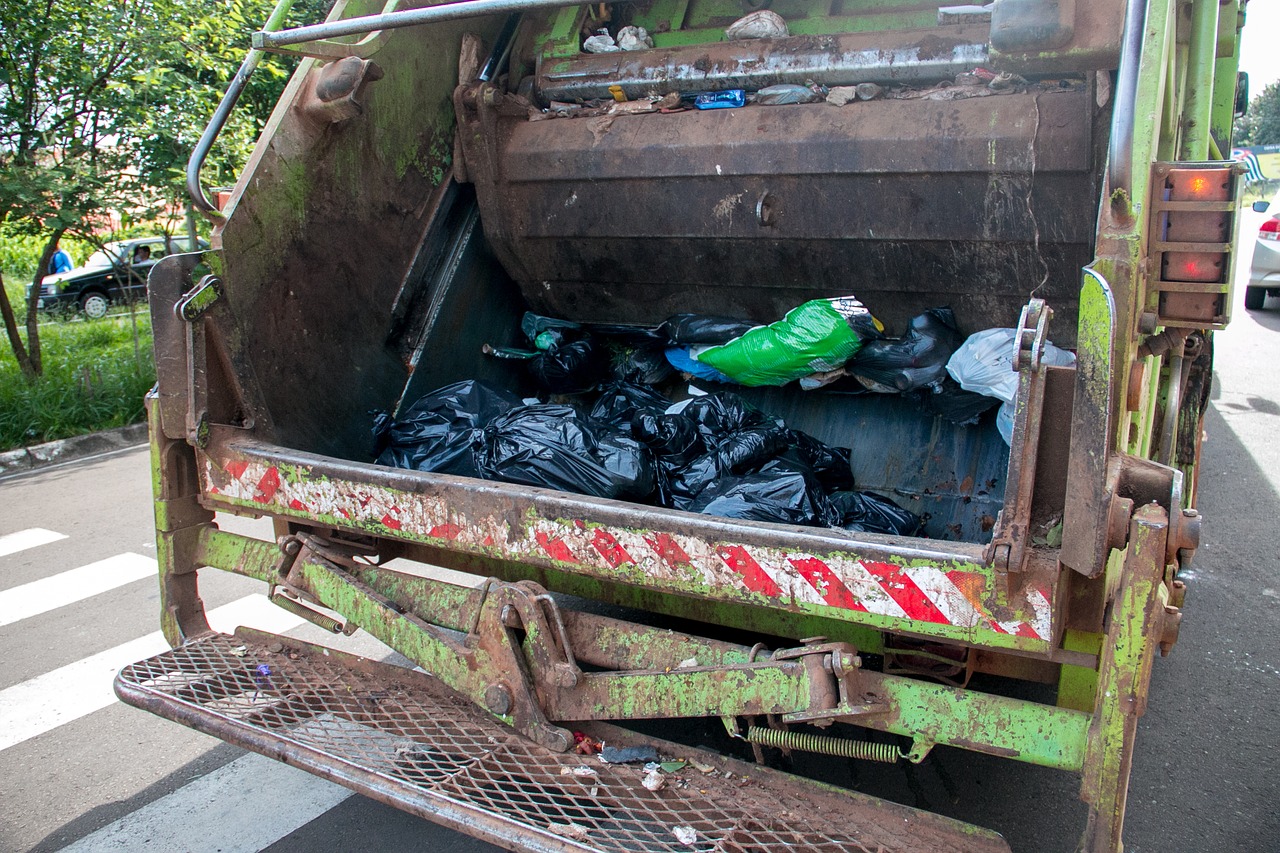 trash truck collector the trough free photo