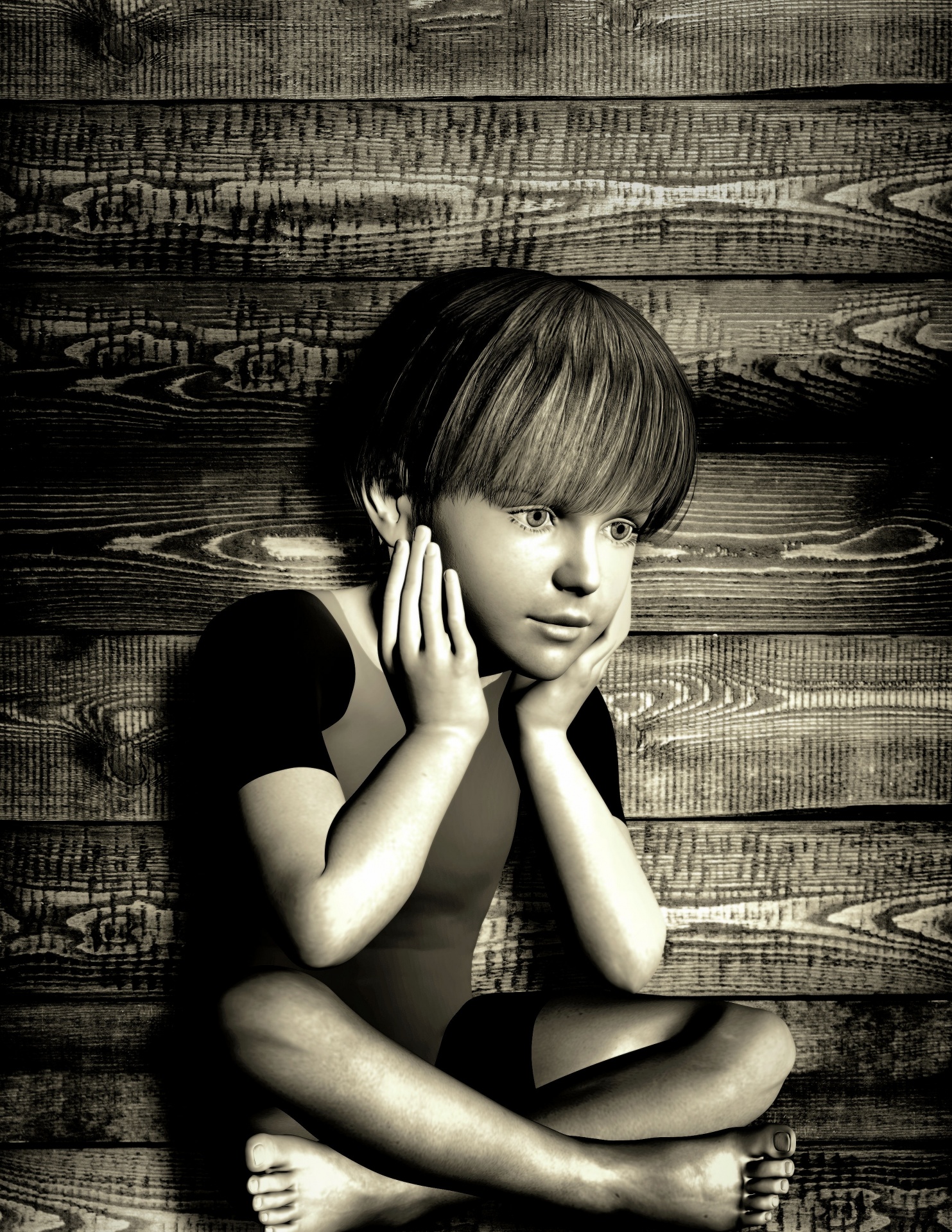 child sadness face free photo