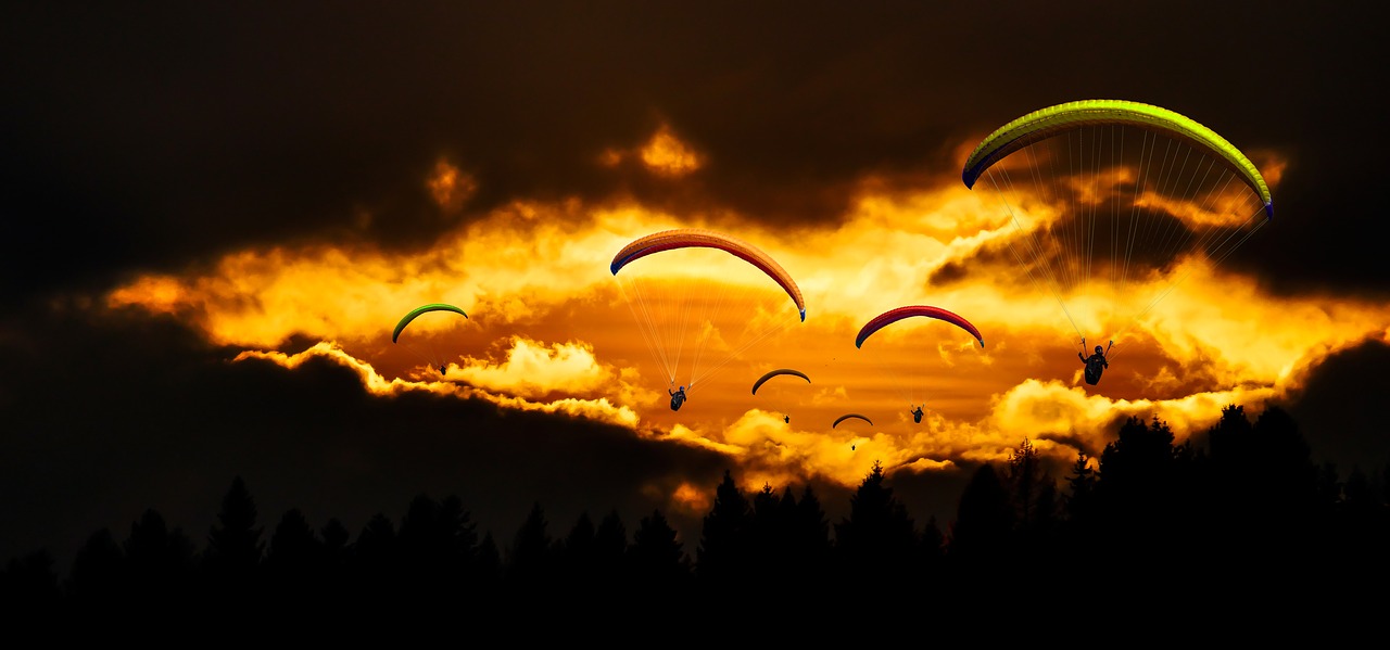 travel fly paragliding free photo