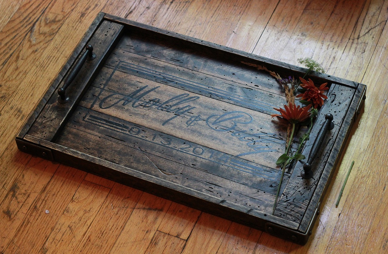 tray wood metal free photo