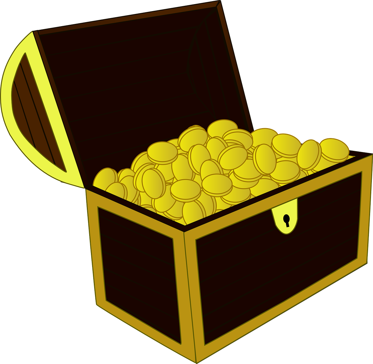 treasure chest gold open free photo