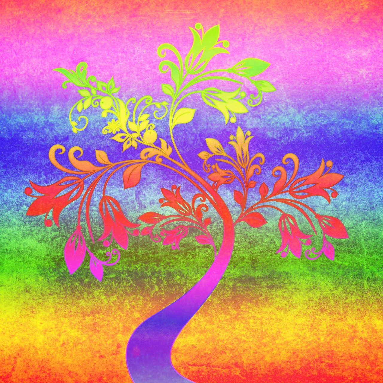 tree colorful mystical free photo