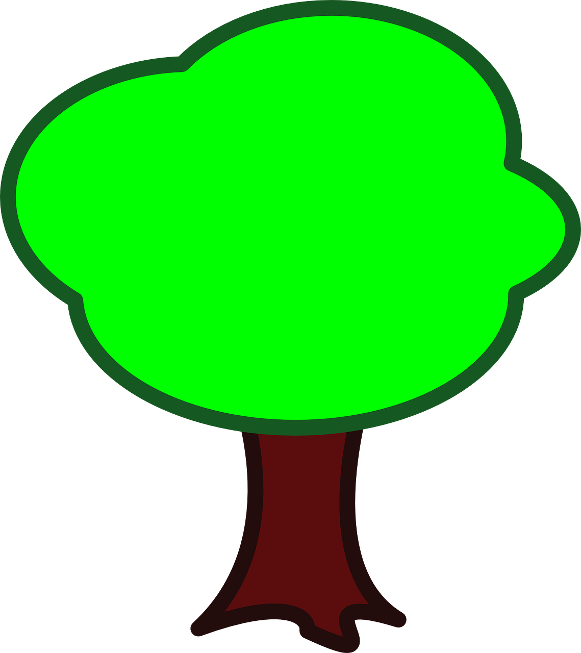 tree cartoon isolated free photo