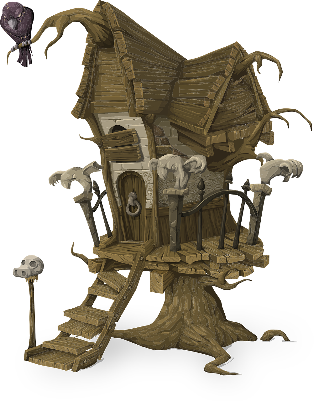 tree house home building free photo