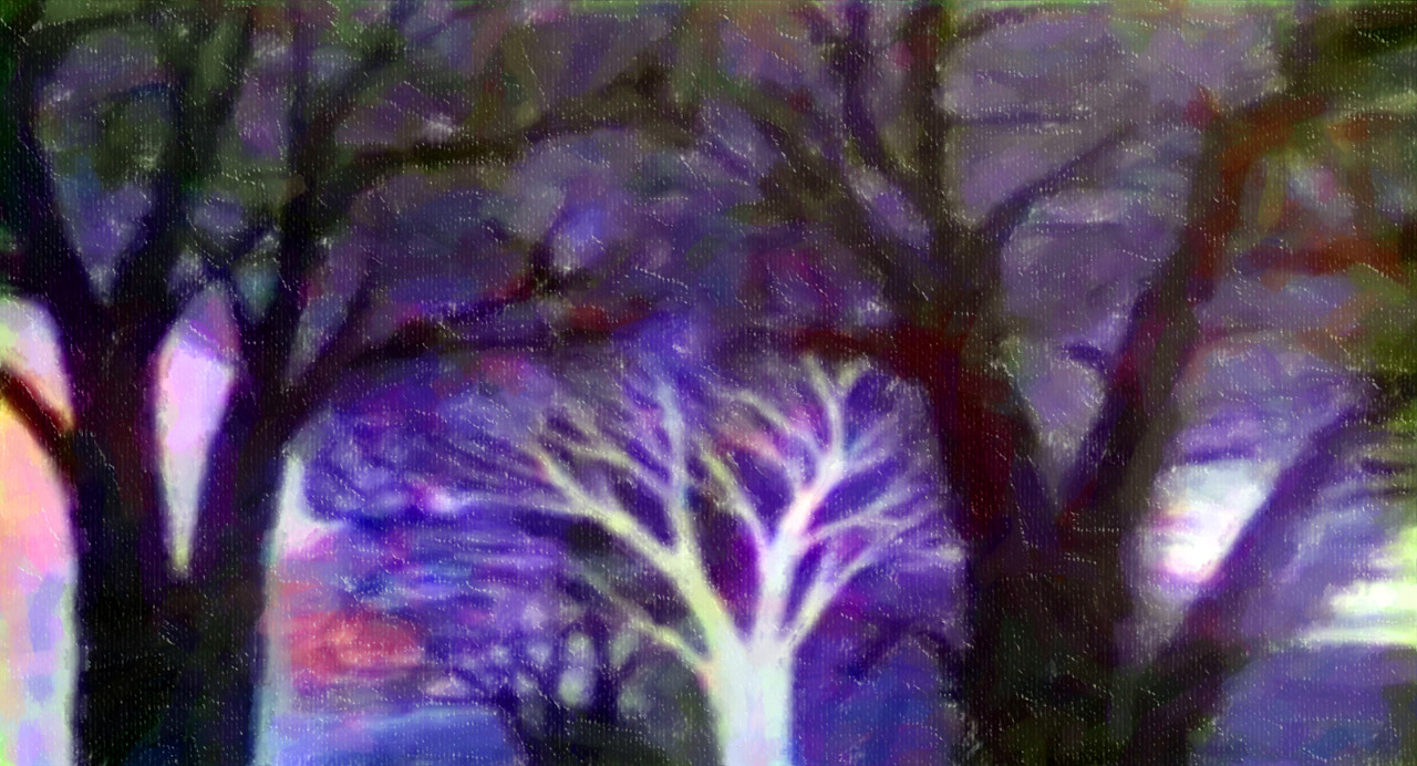 trees pastel painting free photo