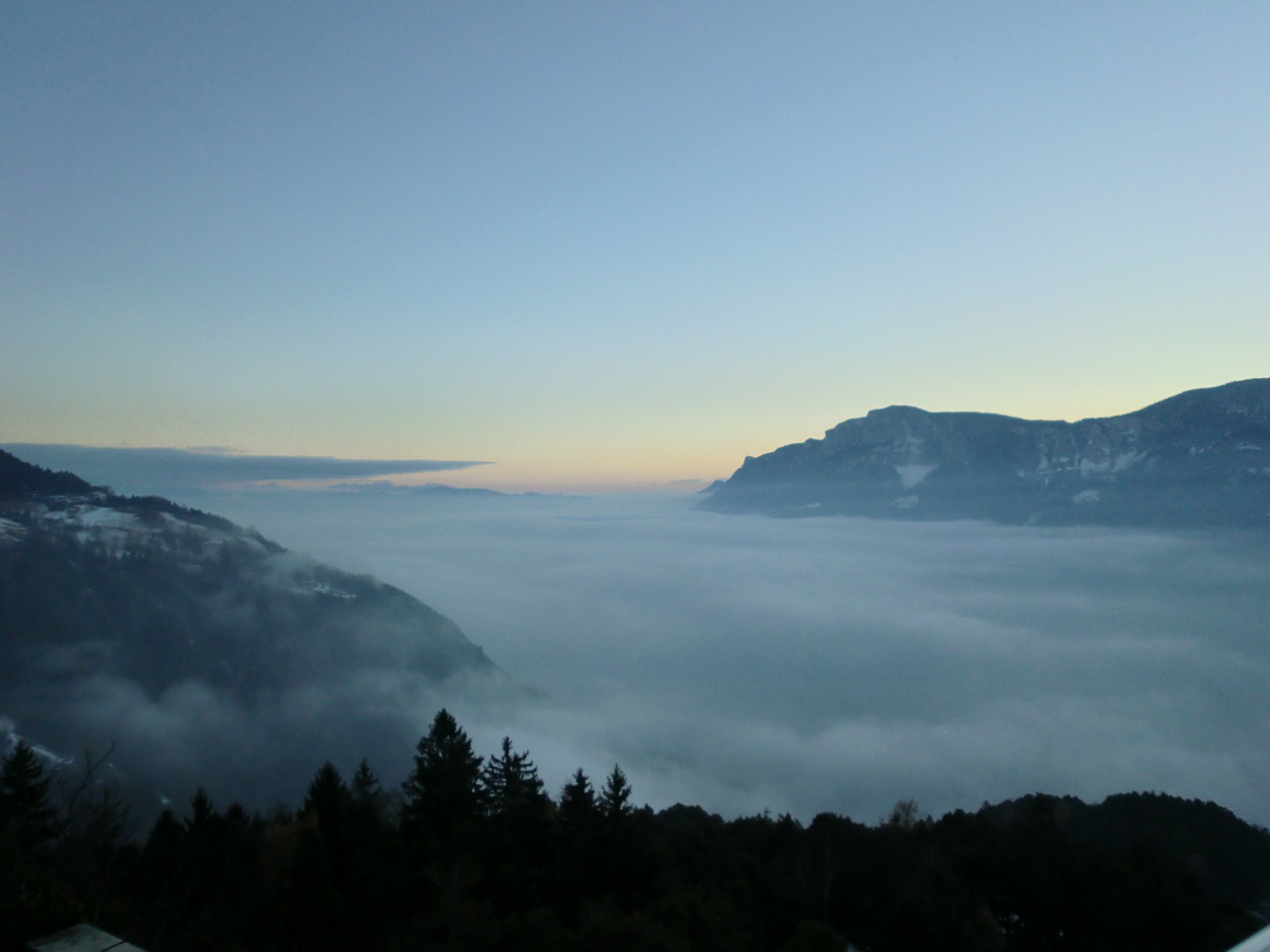 trentino mountain fog free photo