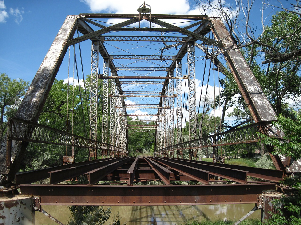 trestle bridge steel bridge free photo