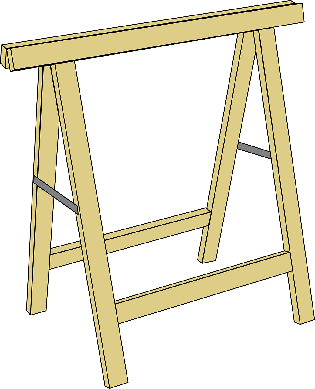 trestles sawhorse carpentry free photo