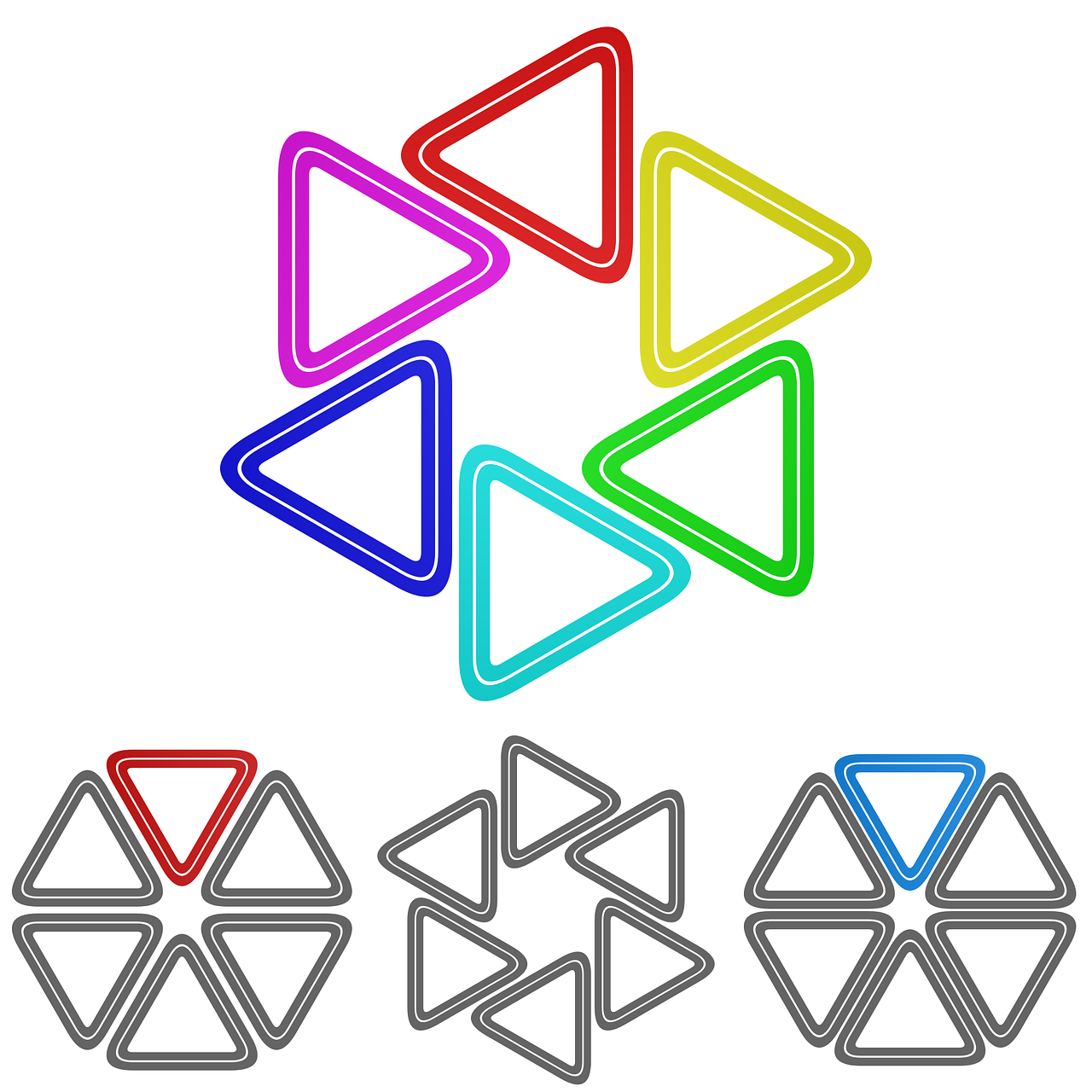 triangle logo vector free photo