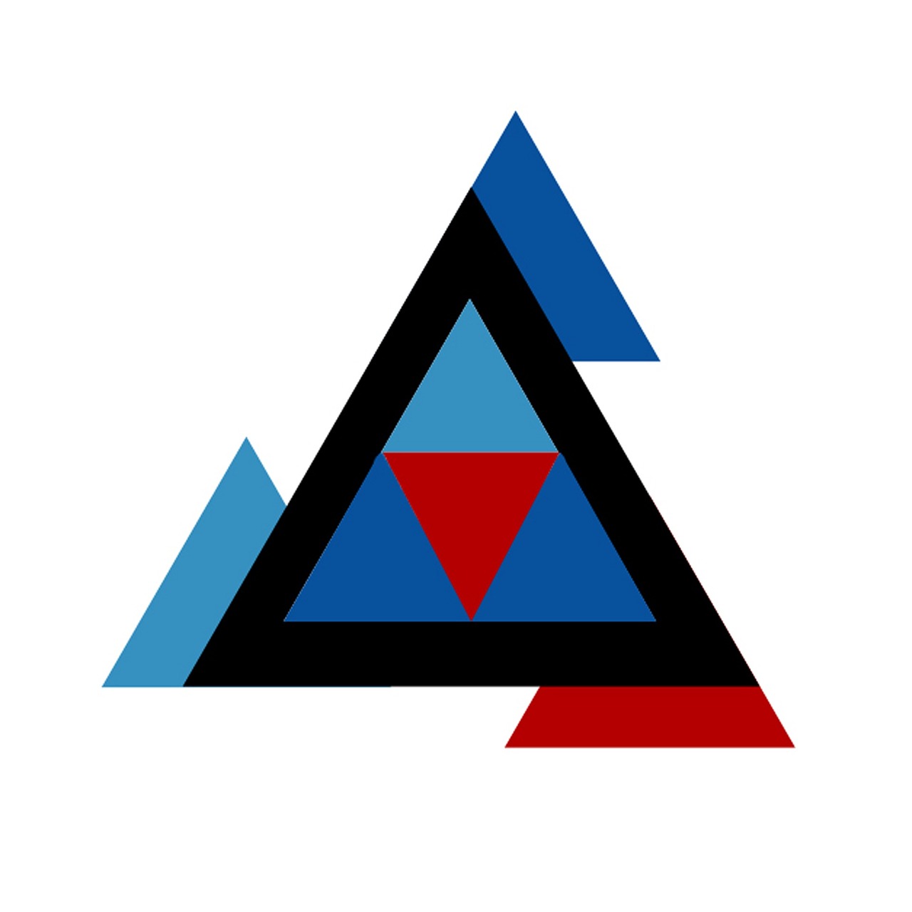 triangle blue red free photo