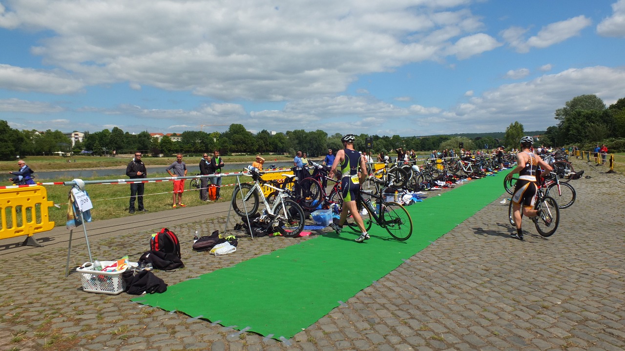 triathlon event dresden free photo