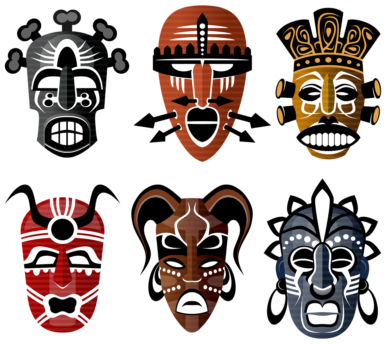 tribal masks african culture free photo