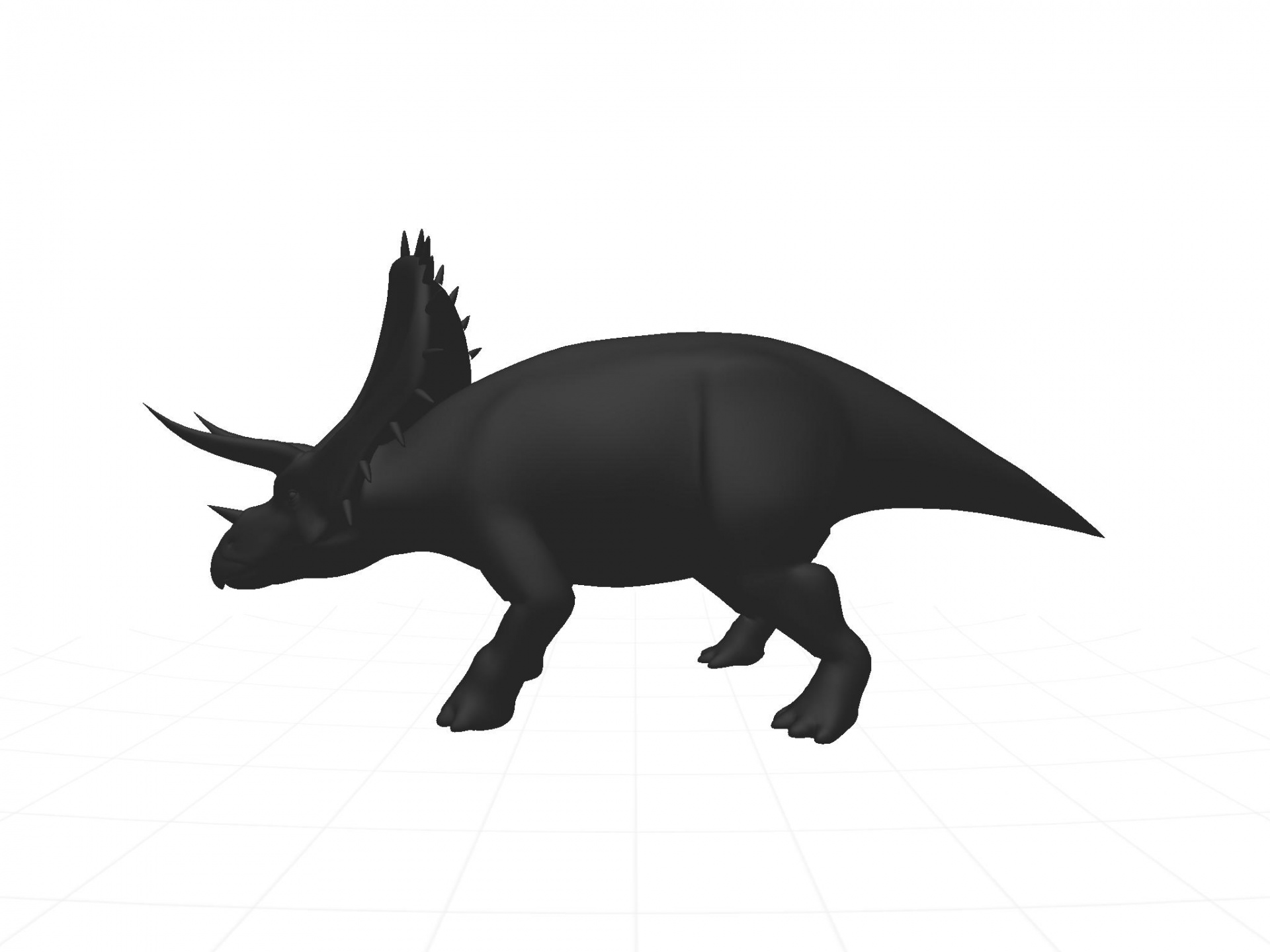 drawing silhouette triceratops free photo